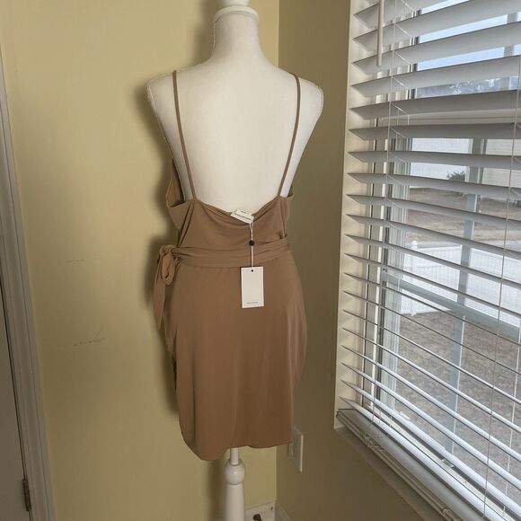 Lovers Friends Revolve Womens Dress Sz XLarge Tawny Brown Meredith Mini Bodycon - Picture 4 of 9